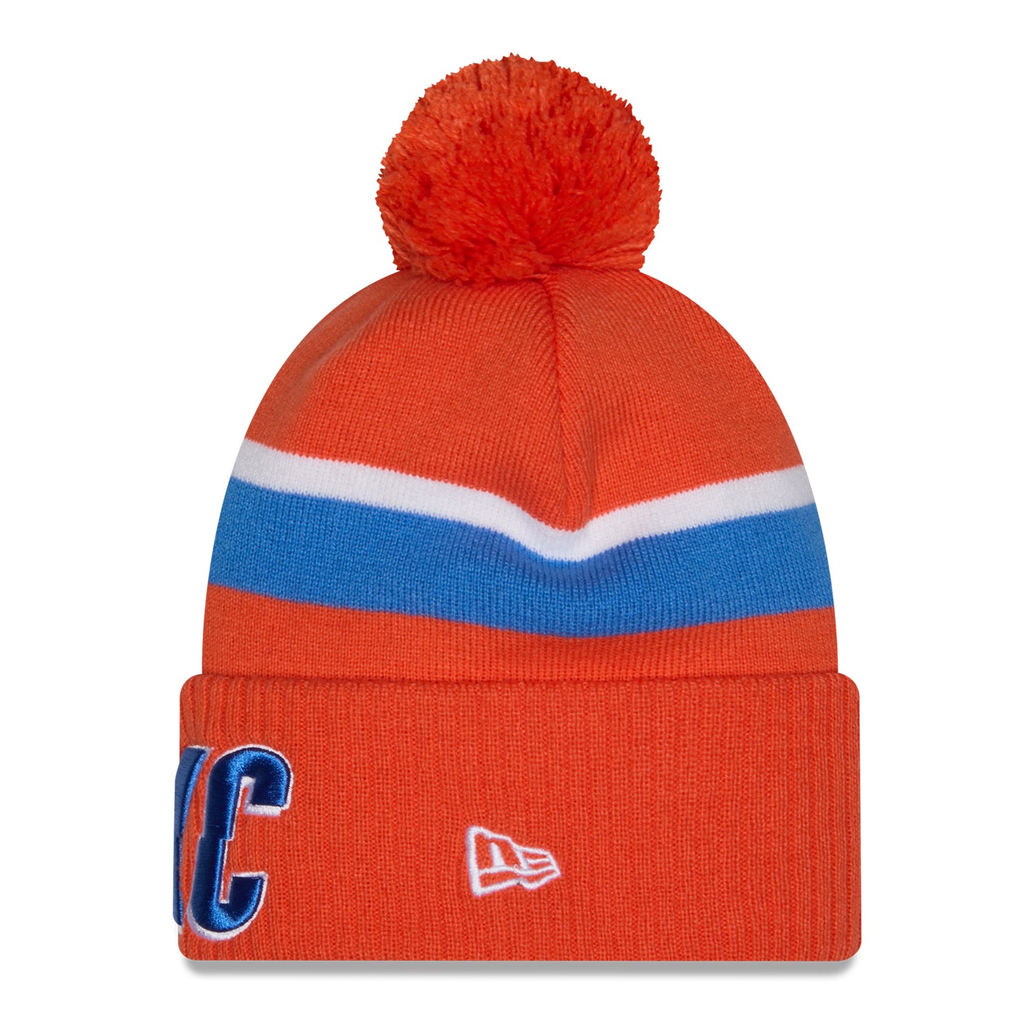 OKC THUNDER NEW ERA STATEMENT POM CUFF KNIT in orange - Side View