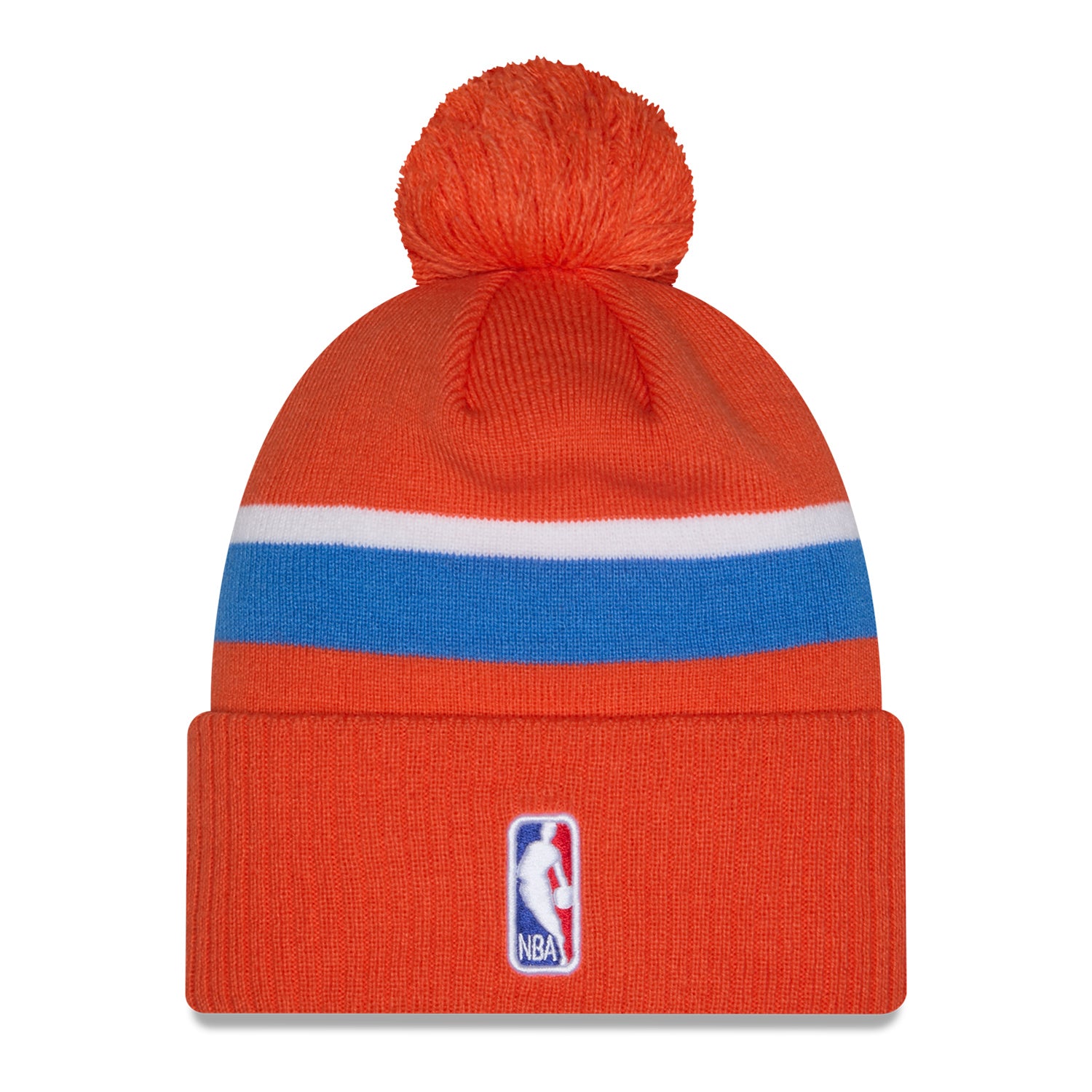 OKC THUNDER NEW ERA STATEMENT POM CUFF KNIT in orange - Back View