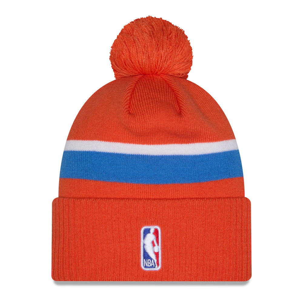 OKC THUNDER NEW ERA STATEMENT POM CUFF KNIT in orange - Back View