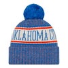 OKC THUNDER NEW ERA CITY STRIPED POM KNIT in Blue - Back View
