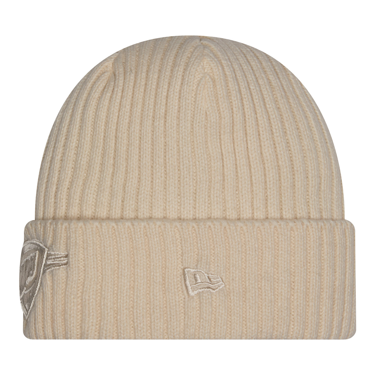 OKC Thunder New Era Color Pack Cuff Knit Hat in Tan - Side View