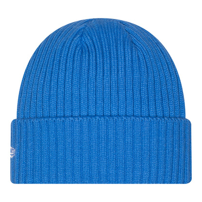 OKC Thunder New Era Rhinestone Patch Cuff Knit Hat in Blue - Back View