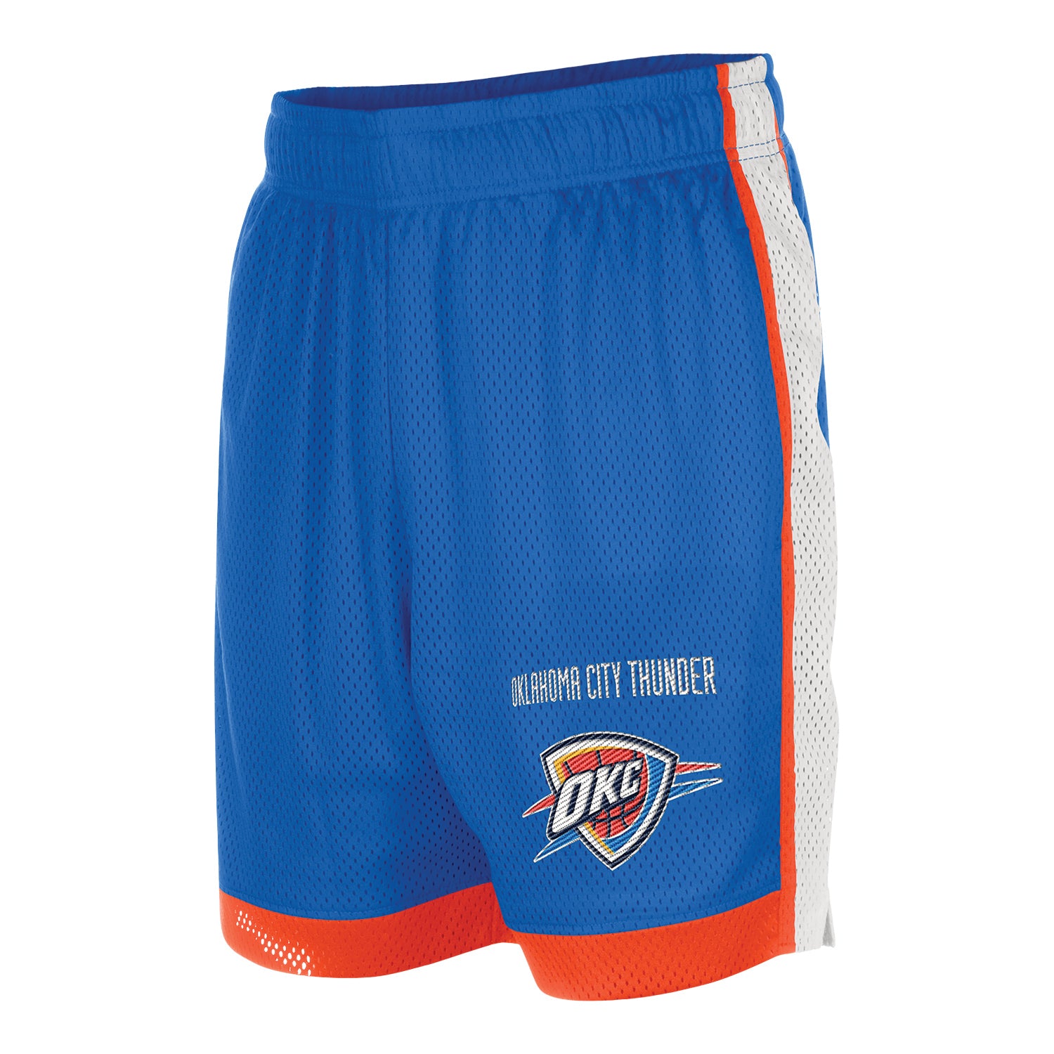 OKC Thunder New Era Mesh Shorts in BLue -Front View