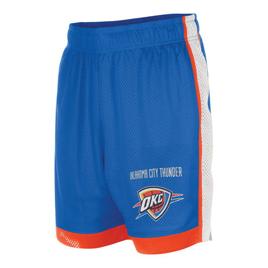 OKC Thunder New Era Mesh Shorts in BLue -Front View