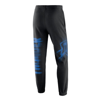 OKC Thunder Standard Issue Thema-FIT Basketball Pants in Black - Back View
