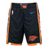 2024-25 OKLAHOMA CITY THUNDER CITY EDITION NIKE SWINGMAN SHORTS IN BLACK - FRONT VIEW