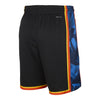 2024-25 OKLAHOMA CITY THUNDER CITY EDITION NIKE SWINGMAN SHORTS IN BLACK - BACK VIEW