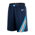 2025-26 CITY EDITION OKC THUNDER NIKE SWINGMAN SHORTS in Blue - Front View