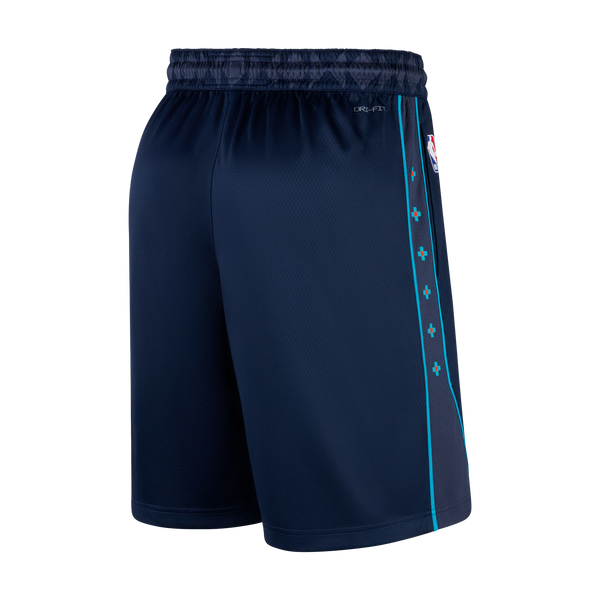 2025-26 CITY EDITION OKC THUNDER NIKE SWINGMAN SHORTS in Blue - Back View