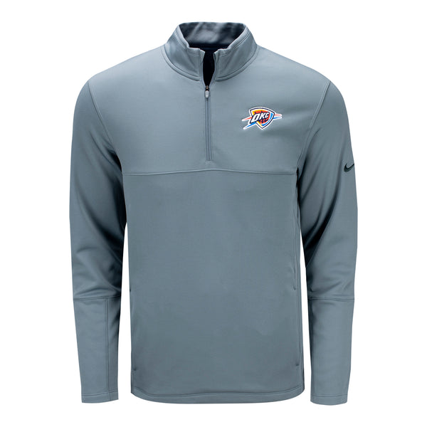 OKC THUNDER MEN'S THERMA COVER UP IN GREY - FRONT VIEW