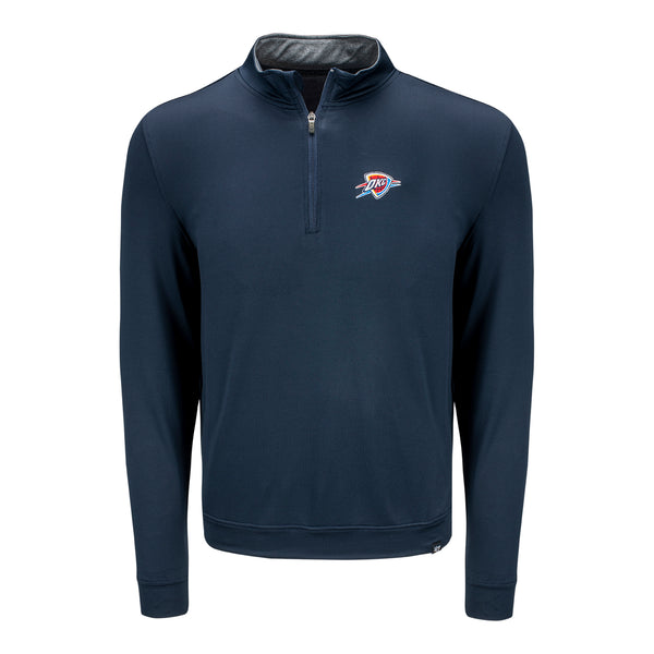 OKC THUNDER MEN'S RELAY PULLOVER IN BLUE - FRONT VIEW