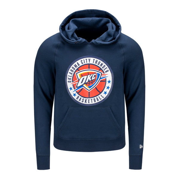 OKC THUNDER MEN'S HOODIE W/ POUCH IN BLUE - FRONT VIEW