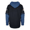 OKLAHOMA CITY THUNDER 47 BRAND TRIFECTA SHORTSTOP HOODIE IN BLACK - BACK VIEW