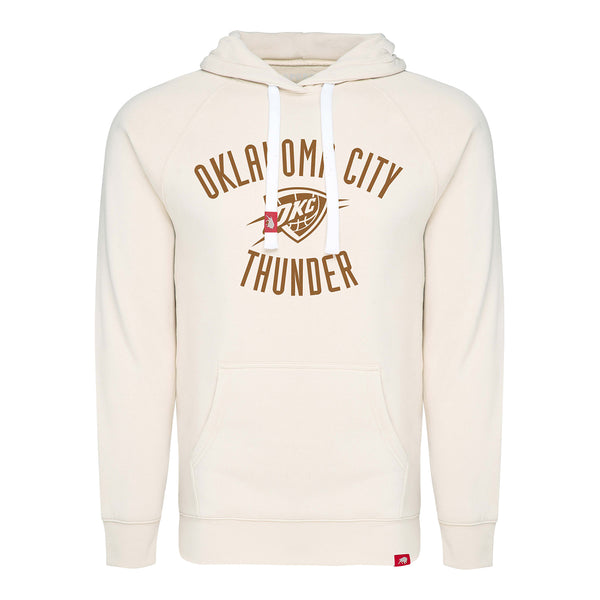 OKC THUNDER SPORTIQE OLSEN ELEVATED HOODIE IN WHITE - FRONT VIEW