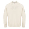OKLAHOMA CITY THUNDER PRO STANDARD NEUTRAL CLASSIC CREW NECK SWEATSHIRT IN WHITE - FRONT VIEW