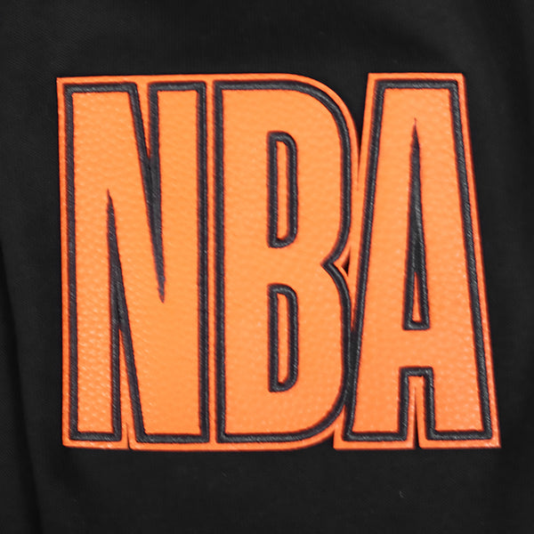 OKC THUNDER PRO STANDARD PEBBLED LEATHER HOODIE- Sleeve Detail