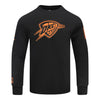 OKC THUNDER PRO STANDARD PEBBLED LEATHER CREWNECK SWEATSHIRT