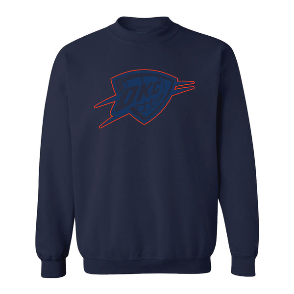 OKC THUNDER SHADOW SHIELD LOGO SWEATSHIRT - Front View