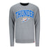 OKC THUNDER SPORTIQE VELVET WORDMARK CREWNECK - Front View