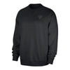 OKC Thunder Nike Travel Fleece Crewneck in Black - Front View