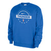 OKC THUNDER NIKE PRACTICE FLEECE CREWNECK in Blue - Front View