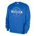 OKC THUNDER NIKE PRACTICE FLEECE CREWNECK in Blue - Front View