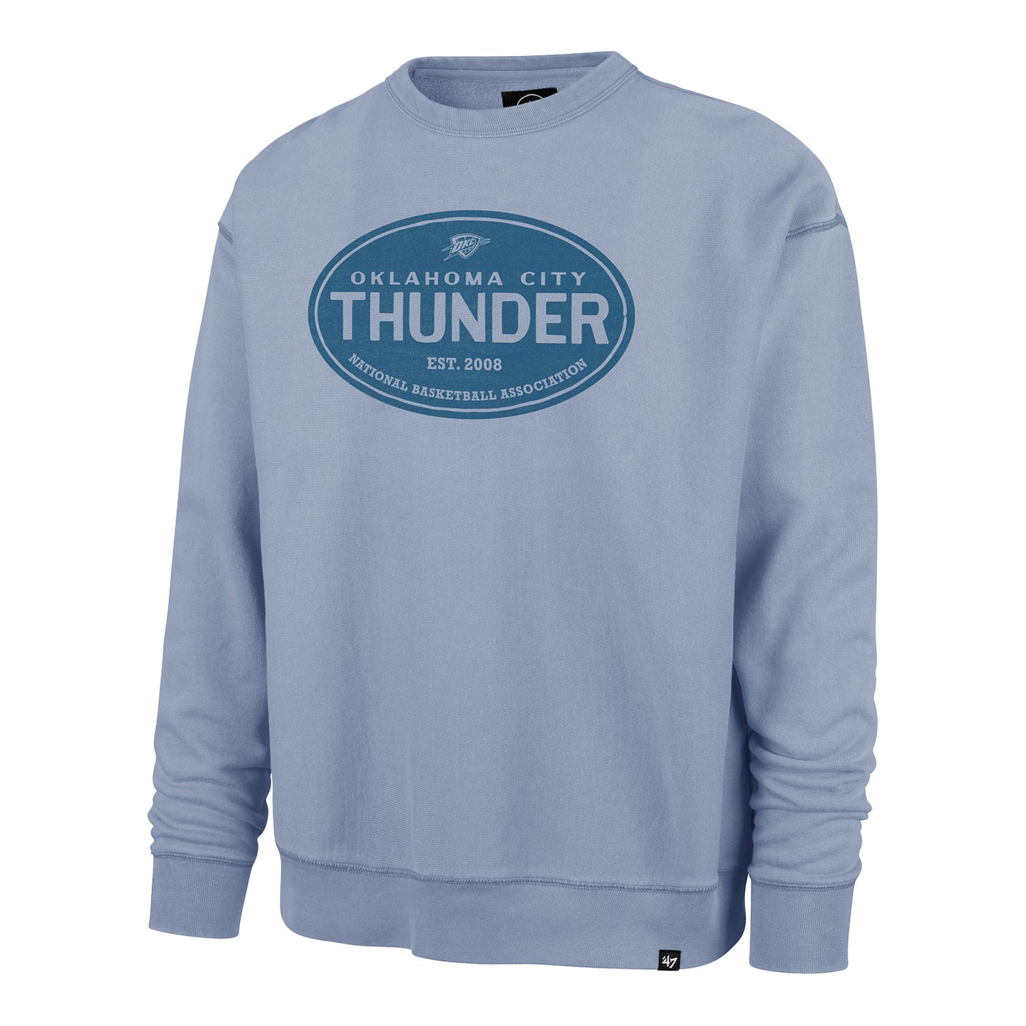 OKC THUNDER 47 BRAND OUTDOORS TRAIL RAVINE CREWNECK in Blue - Front View