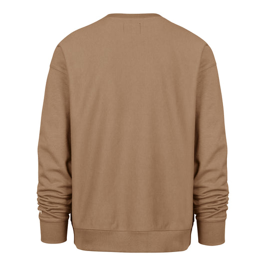 OKC THUNDER 47 BRAND FOUNDATION OFFSIDE CREWNECK in Brown - Back View