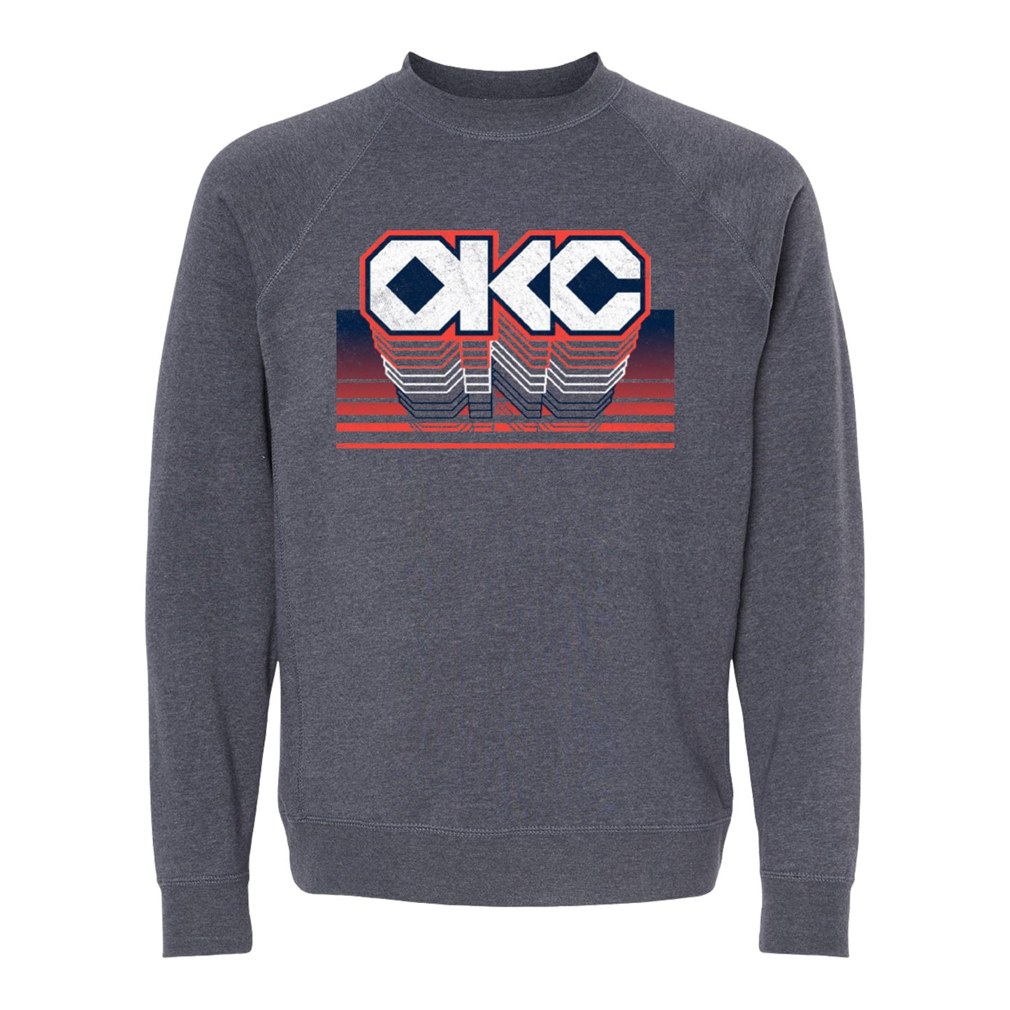 OKC THUNDER NATIVE AMERICAN HERITAGE RETRO SWEATSHIRT in Black - Front View