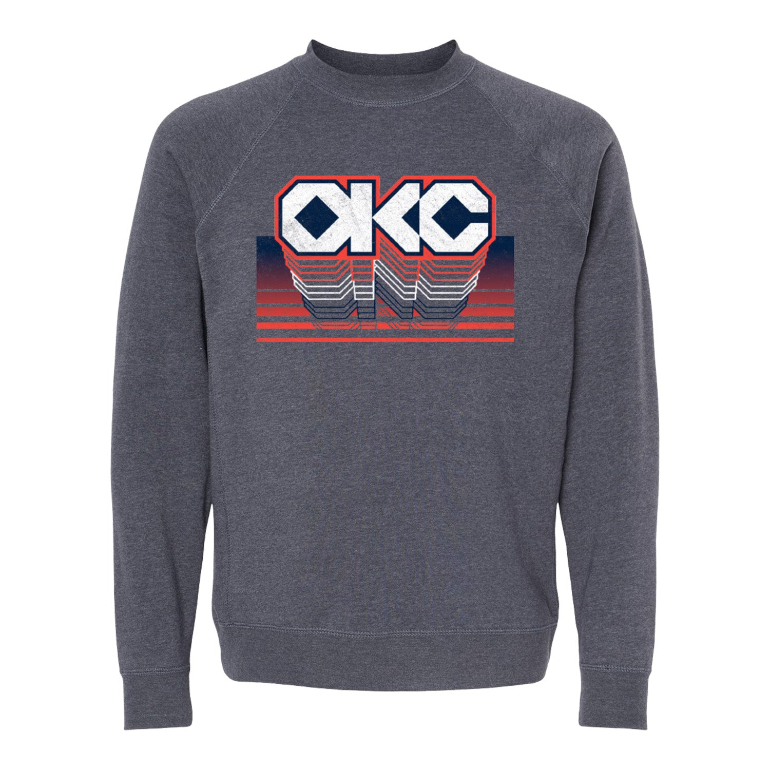 OKC THUNDER NATIVE AMERICAN HERITAGE RETRO SWEATSHIRT in Black - Front View