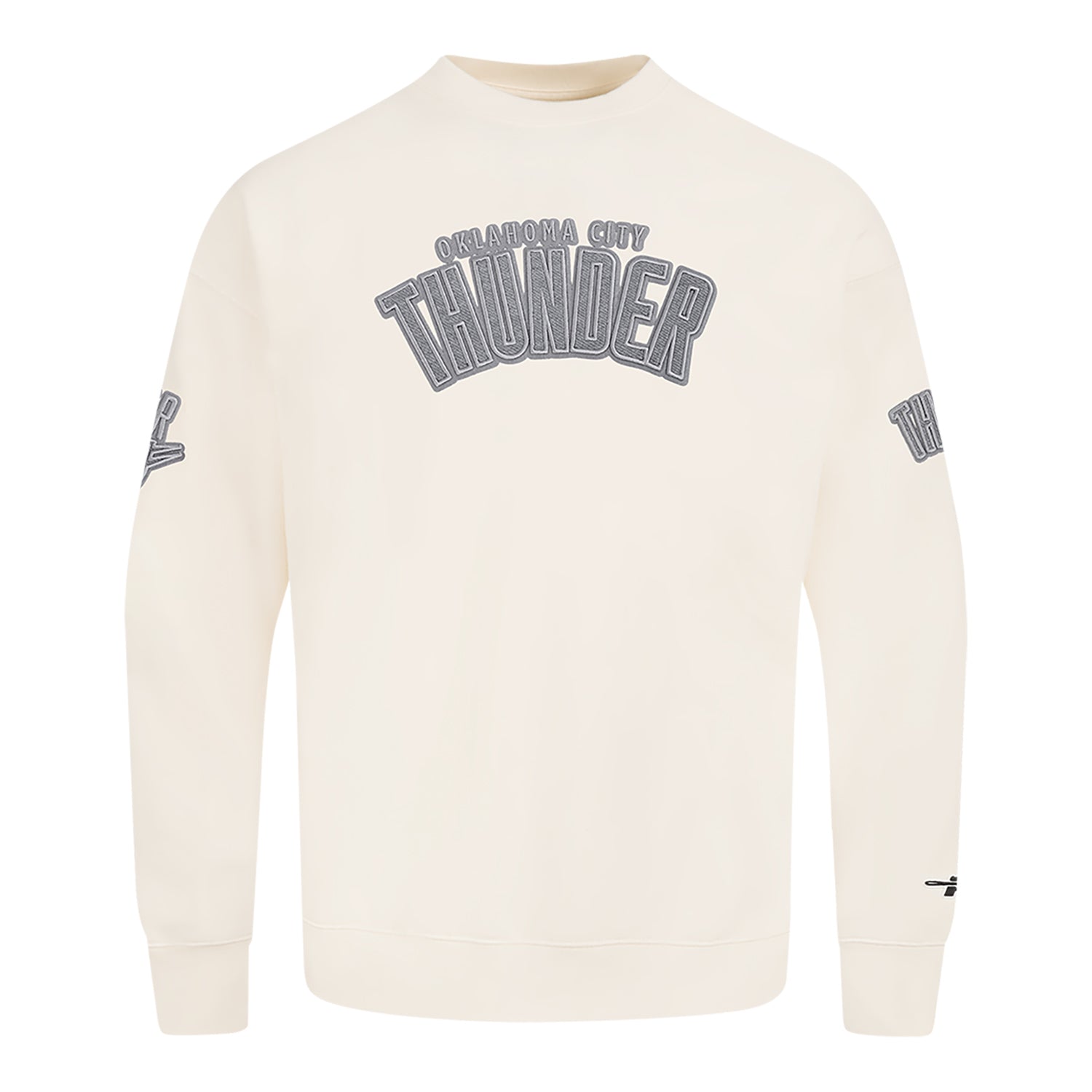 OKC Thunder Pro Standard Tonal Terry Cloth Crewneck in White - Front View
