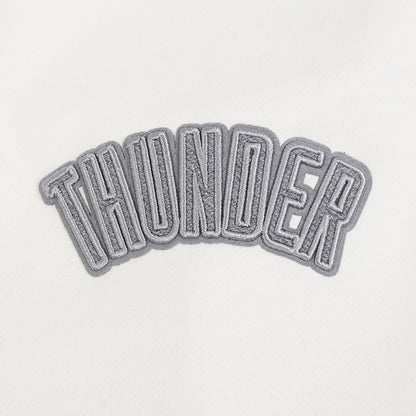 OKC Thunder Pro Standard Tonal Terry Cloth Crewneck in White - Sleeve Detail