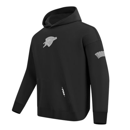 OKC Thunder Pro Standard Tonal Terry Cloth Hoodie in Black -  Side View