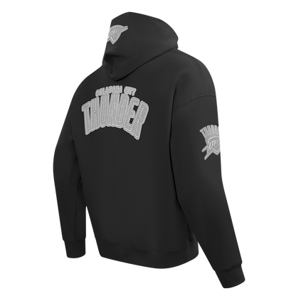 OKC Thunder Pro Standard Tonal Terry Cloth Hoodie in Black -  Back View