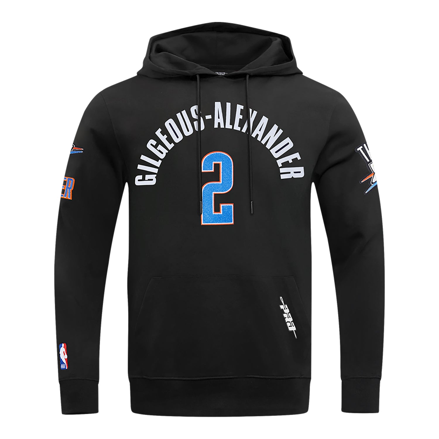 OKC THUNDER PRO STANDARD SHAI GILGEOUS-ALEXANDER N&N HOODIE in Black - Front View