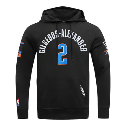 OKC THUNDER PRO STANDARD SHAI GILGEOUS-ALEXANDER N&N HOODIE in Black - Front View