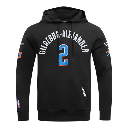 OKC THUNDER PRO STANDARD SHAI GILGEOUS-ALEXANDER N&N HOODIE in Black - Front View