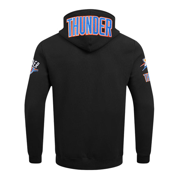 OKC THUNDER PRO STANDARD CHET HOLMGREN N&N HOODIE in Black - Back View 