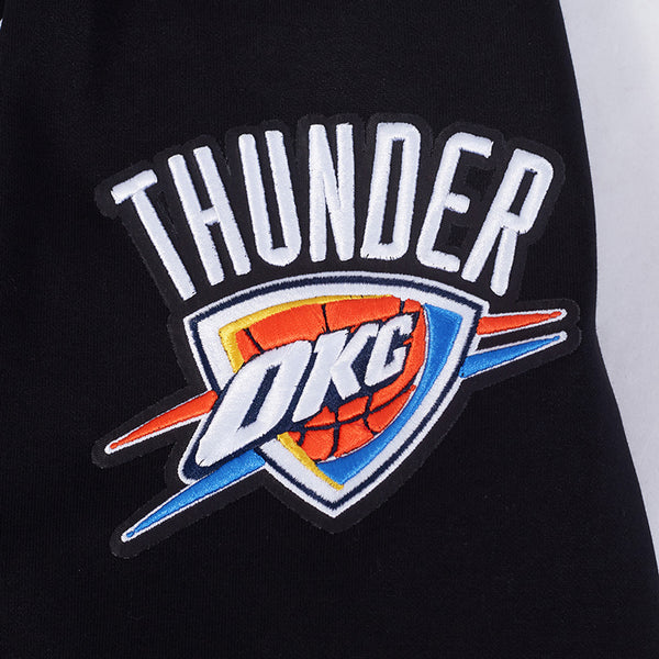 OKC THUNDER PRO STANDARD CHET HOLMGREN N&N HOODIE in Black - Sleeve Detail View 