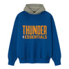 OKC THUNDER FEAR OF GOD ESSENTIALS SPORTS HOODIE in Blue - Front View