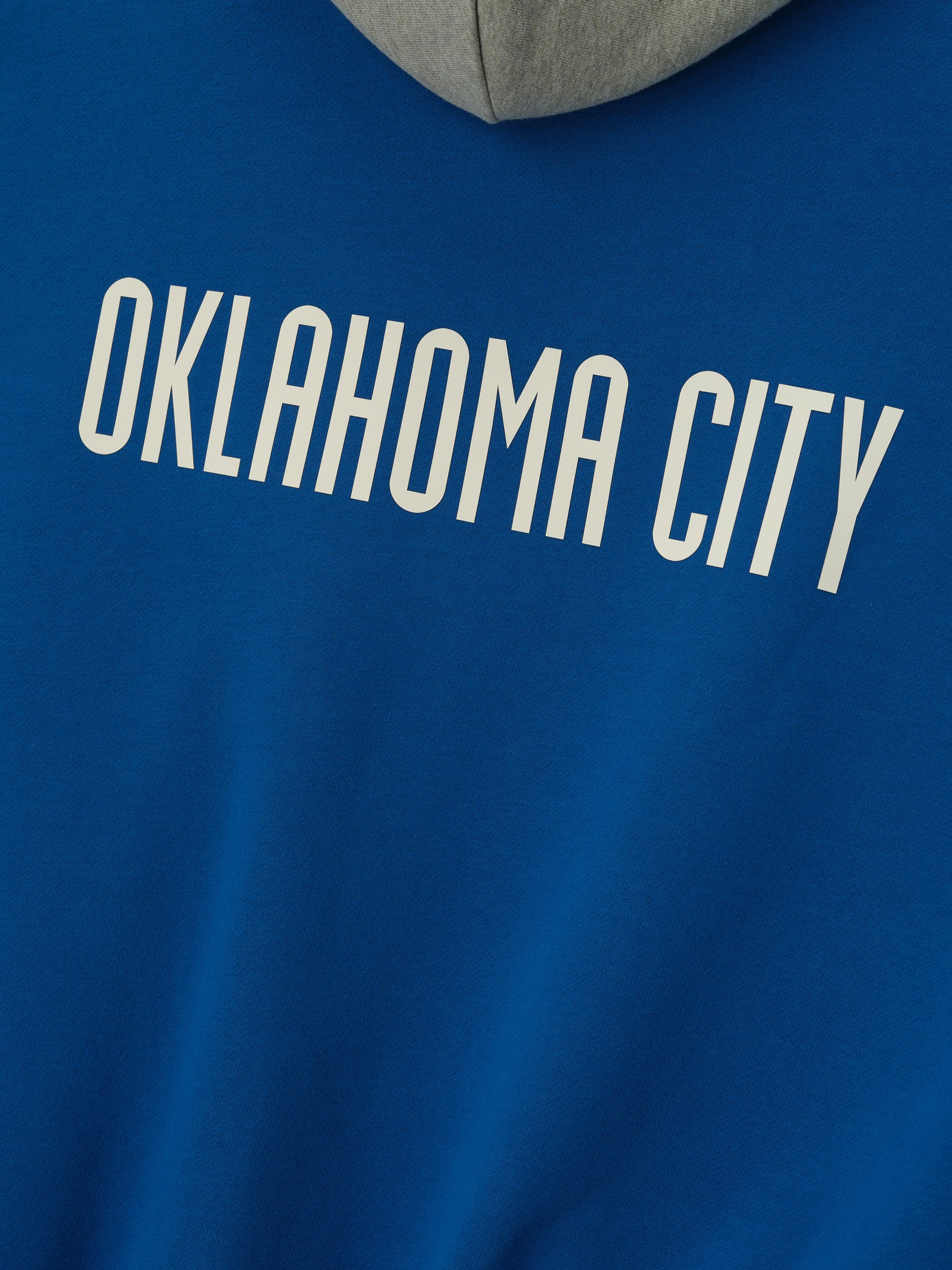 OKC THUNDER FEAR OF GOD ESSENTIALS SPORTS HOODIE - Back Graphic View