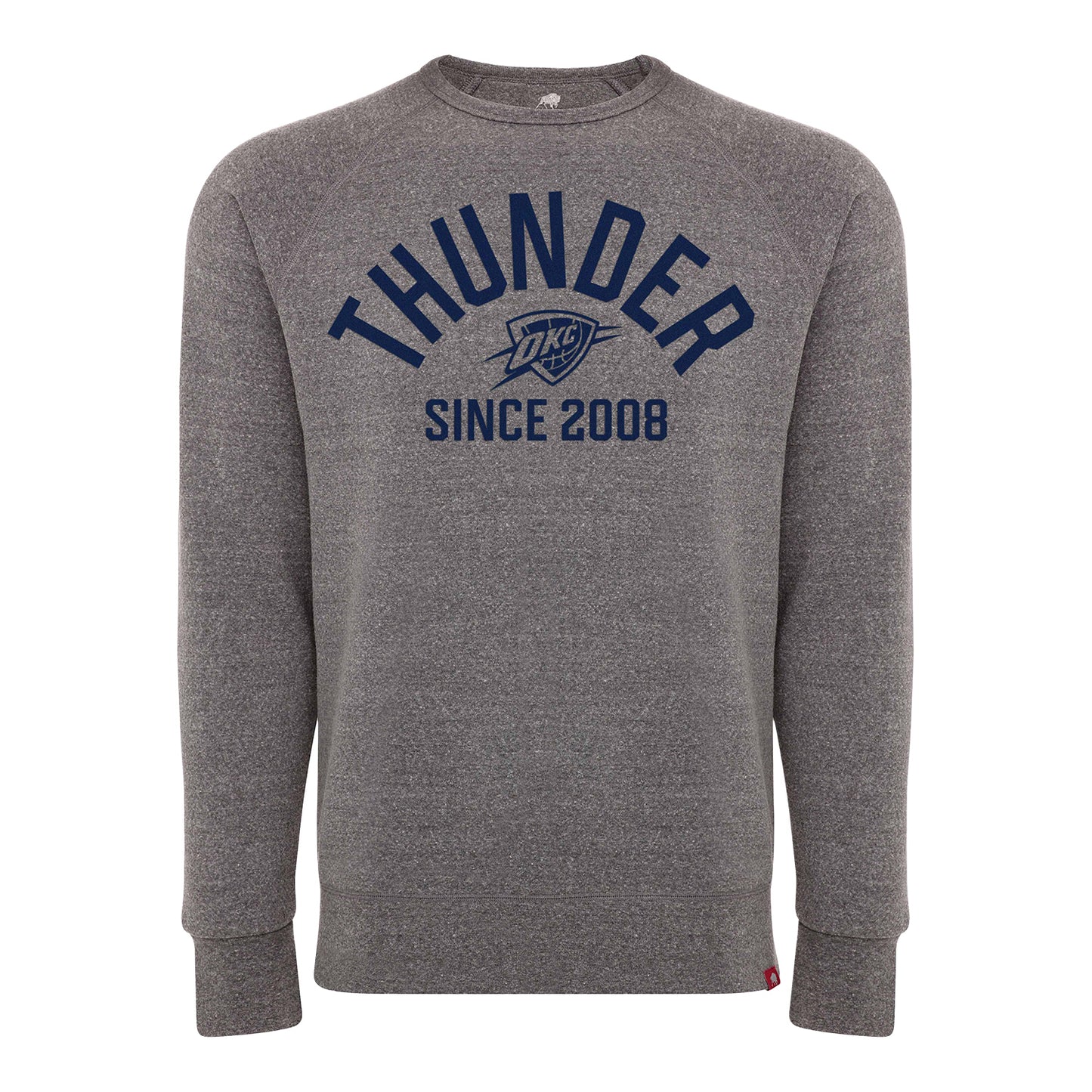 OKC THUNDER SPORTIQE HARMON THOMPSON CREWNECK in Grey - Front View