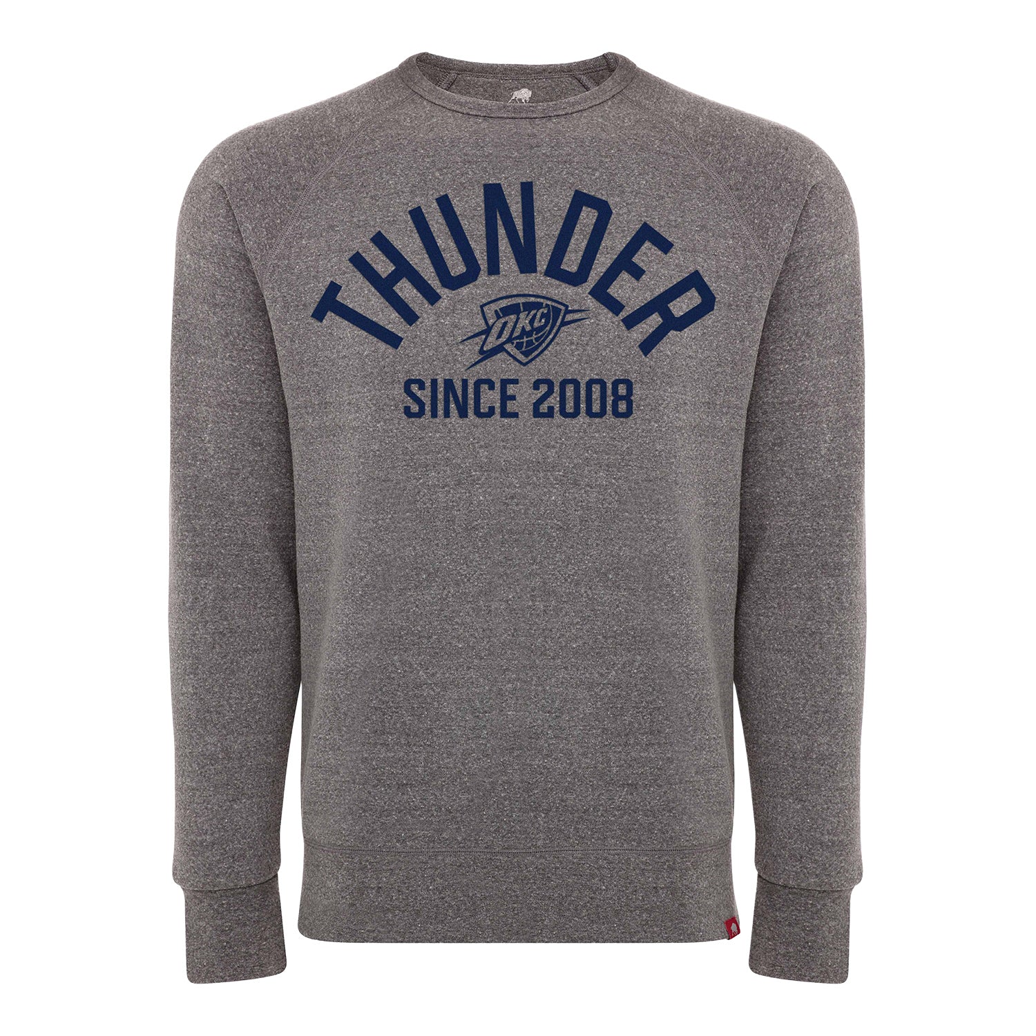 OKC THUNDER SPORTIQE HARMON THOMPSON CREWNECK in Grey - Front View