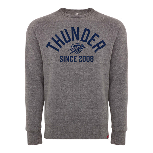 OKC THUNDER SPORTIQE HARMON THOMPSON CREWNECK in Grey - Front View