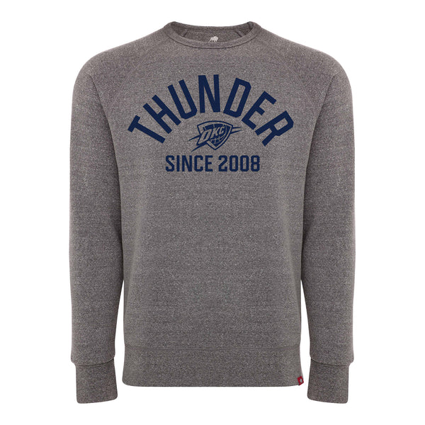 OKC THUNDER SPORTIQE HARMON THOMPSON CREWNECK in Grey - Front View