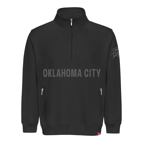 OKC Thunder Sportiqe Saintz Tonal Quarter Zip Sweatshirt
