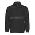 OKC Thunder Sportiqe Saintz Tonal Quarter Zip Sweatshirt in Black - Front View