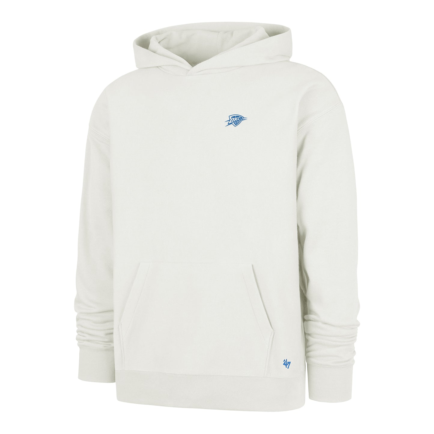 OKC Thunder 47 Brand Leon Foundation Sandstone Sweatshirt in White - Front View
