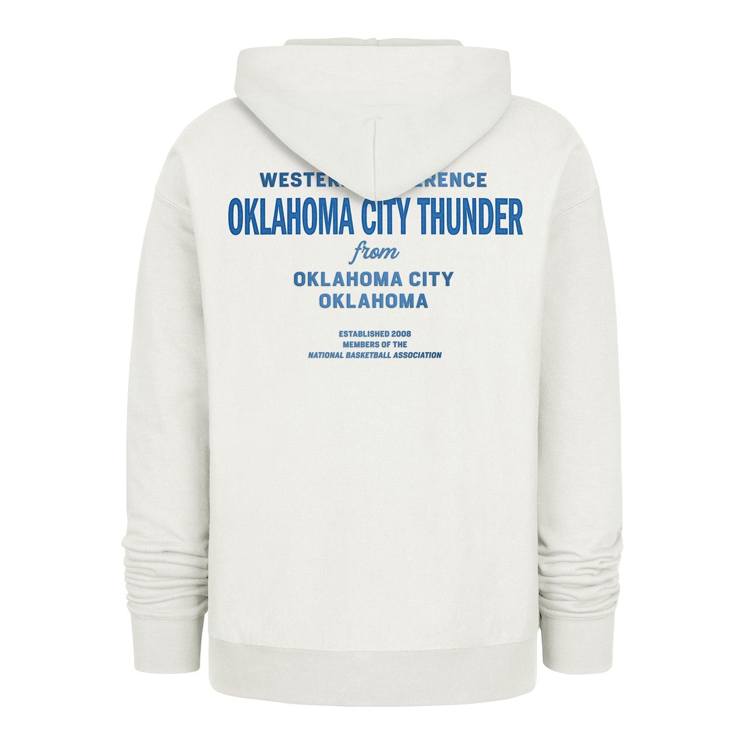 OKC Thunder 47 Brand Leon Foundation Sandstone Sweatshirt in White - Back view