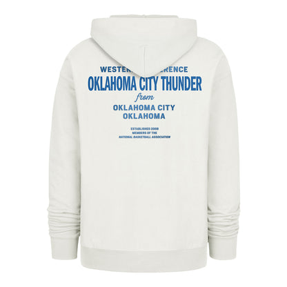 OKC Thunder 47 Brand Leon Foundation Sandstone Sweatshirt in White - Back view